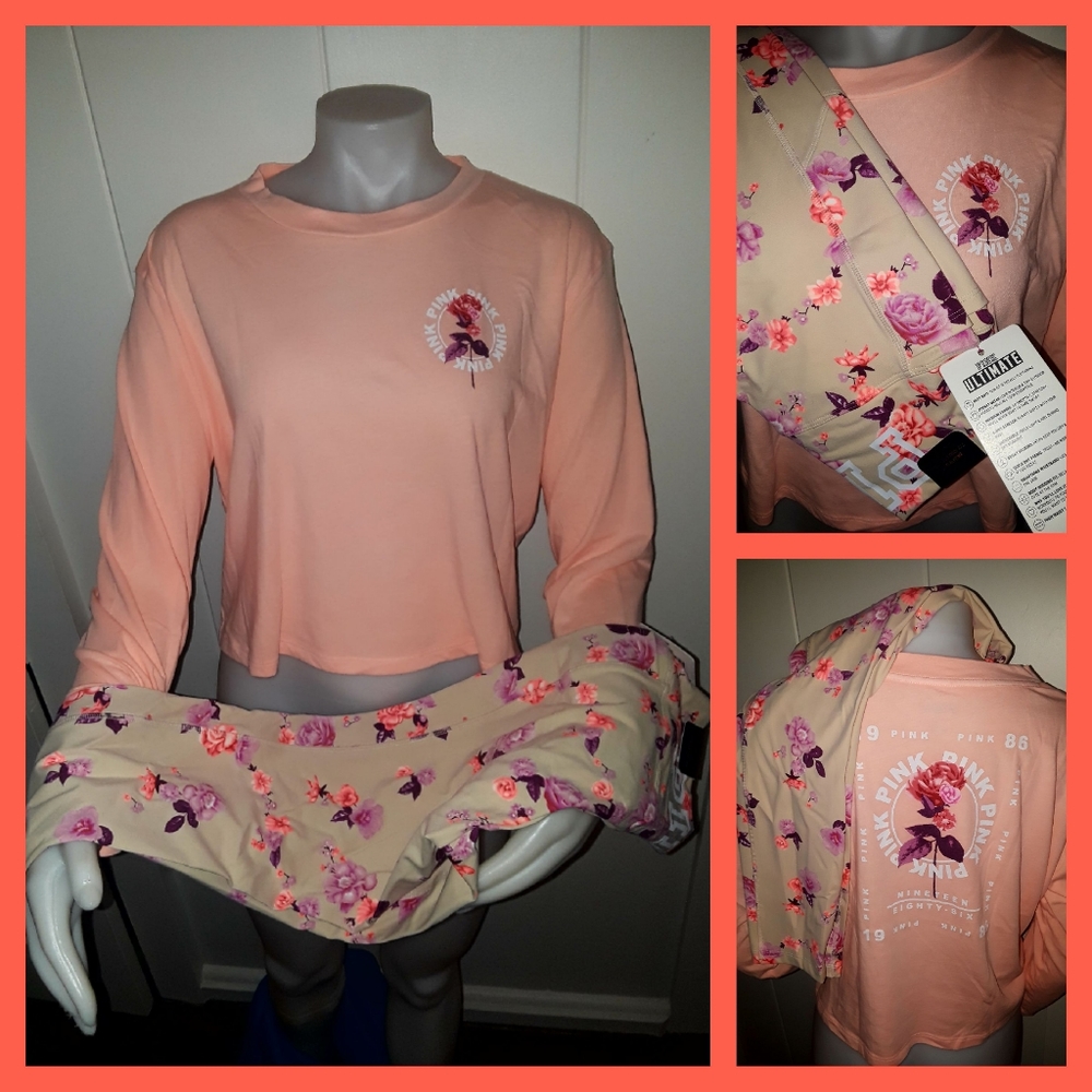 PINK leggings set nwt med